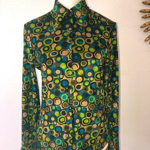 Vintage NEXT vibrant mod top. Made in the UK. Size UK 10.